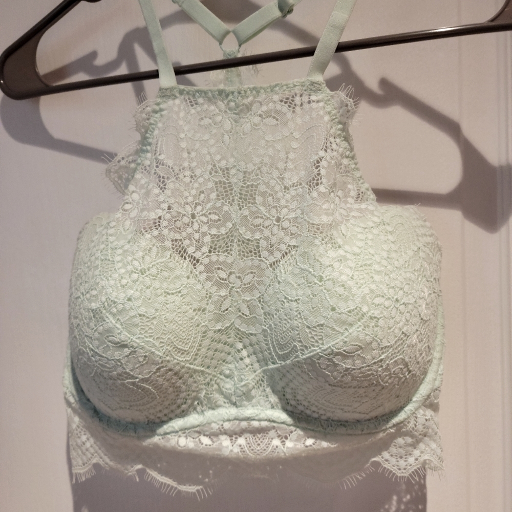 Victoria Secret High Neck Lace white